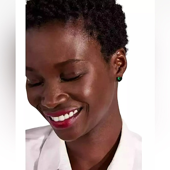 NEW Kate Spade My Love Emerald Green Heart Stud Earrings Goldtone SOLD OUT - Picture 13 of 14